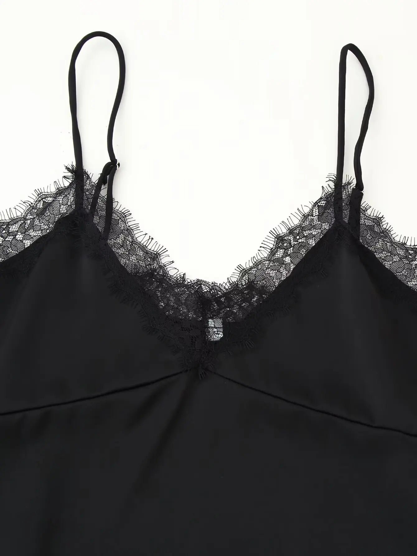 HH 2026 New Fashion Woman Lace Trim Sling Sleeveless V Collar Backless Mini Top Female Slim Fit Thin And Light Sexy Top