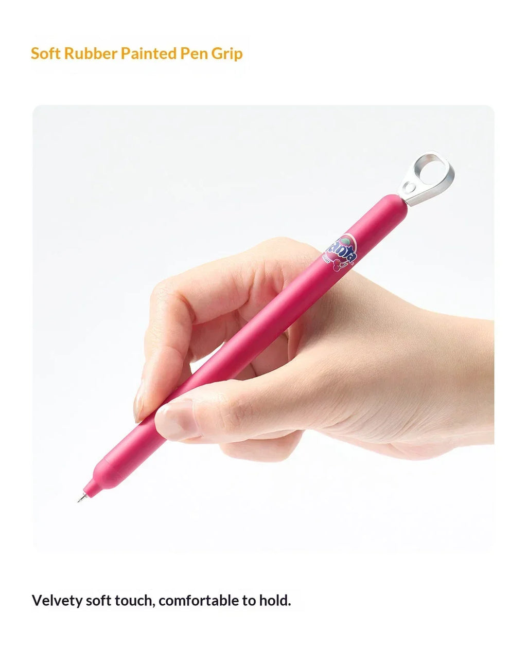 KACO x Fanta Pull-Tab Gel Pens,Creative Ins Signature Pen,0.5mm Quick Drying&Comfortable Grip Fun&Stess Relief Kawaii Stationery