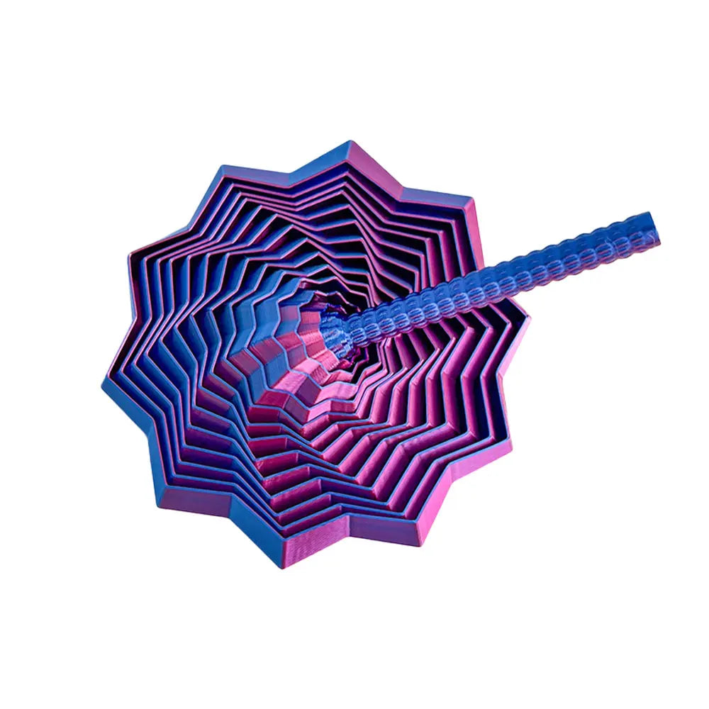 3D Visual Illusion Fidget Star | Sensory Stress Relief Spiral Ornament