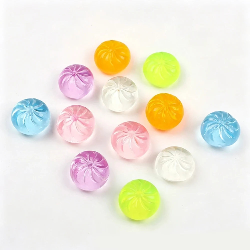 Mini Dumpling Squishy Set with Steamer | 5-Piece Crystal Stress Relief Fidget Toy