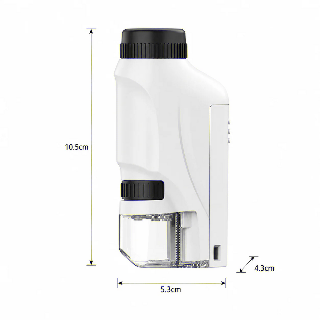 Portable Handheld Microscope for Kids 60-120x Magnification Battery Powered with LED Light Science Lab Magnifying Glass