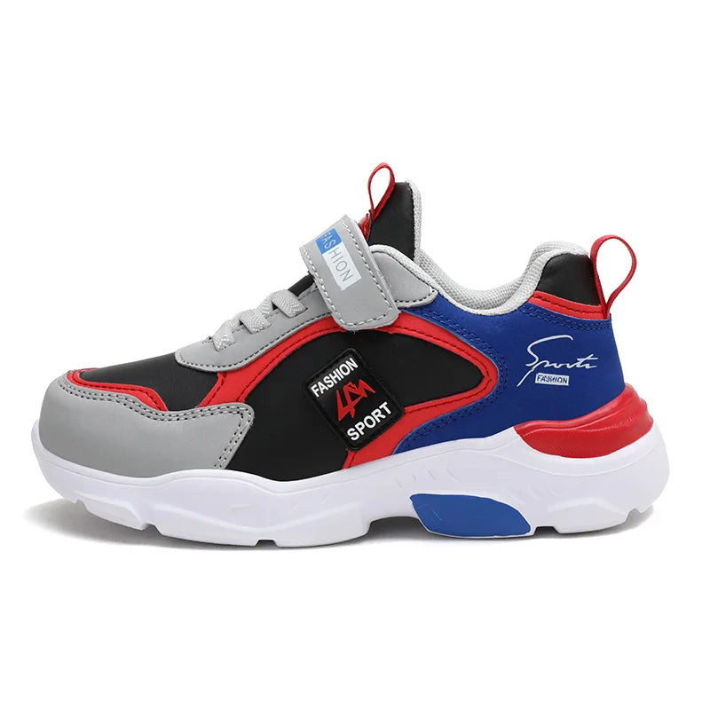 Boys' PU Leather Breathable Sport Sneakers