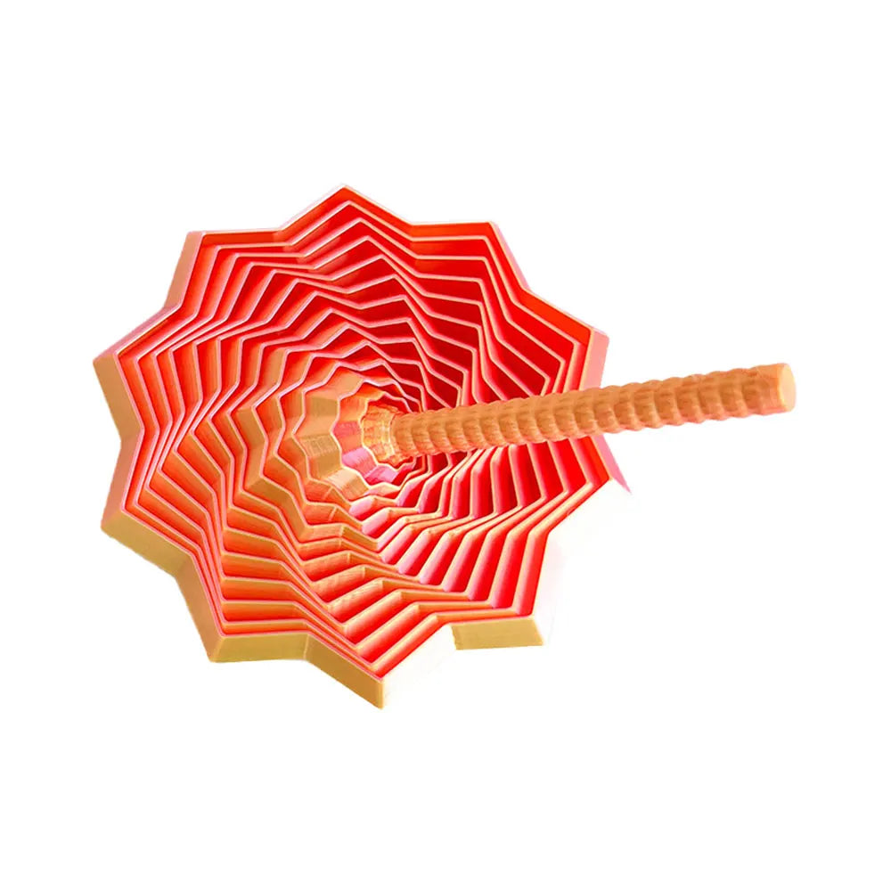 3D Visual Illusion Fidget Star | Sensory Stress Relief Spiral Ornament