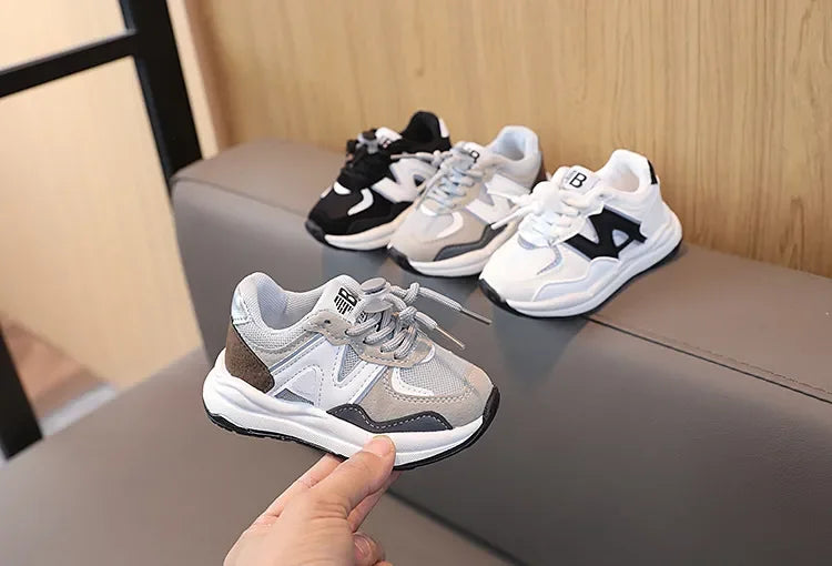 Kids' Unisex Breathable PU Leather Sport Running Sneakers