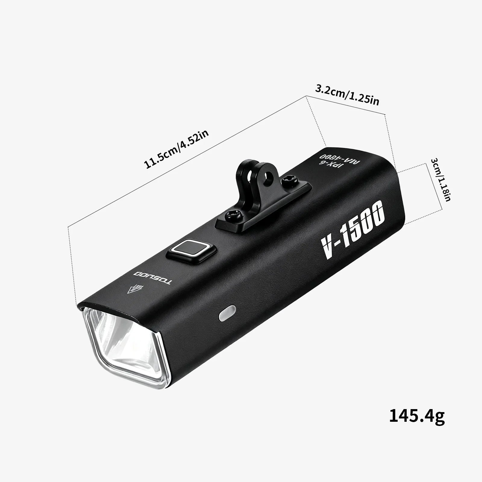 TOSUOD Bicycle Front light 1500 Lumens 4800mAh Bike Light Waterproof USB Charging IPX6 Waterproof Cycling Lamp Accessories