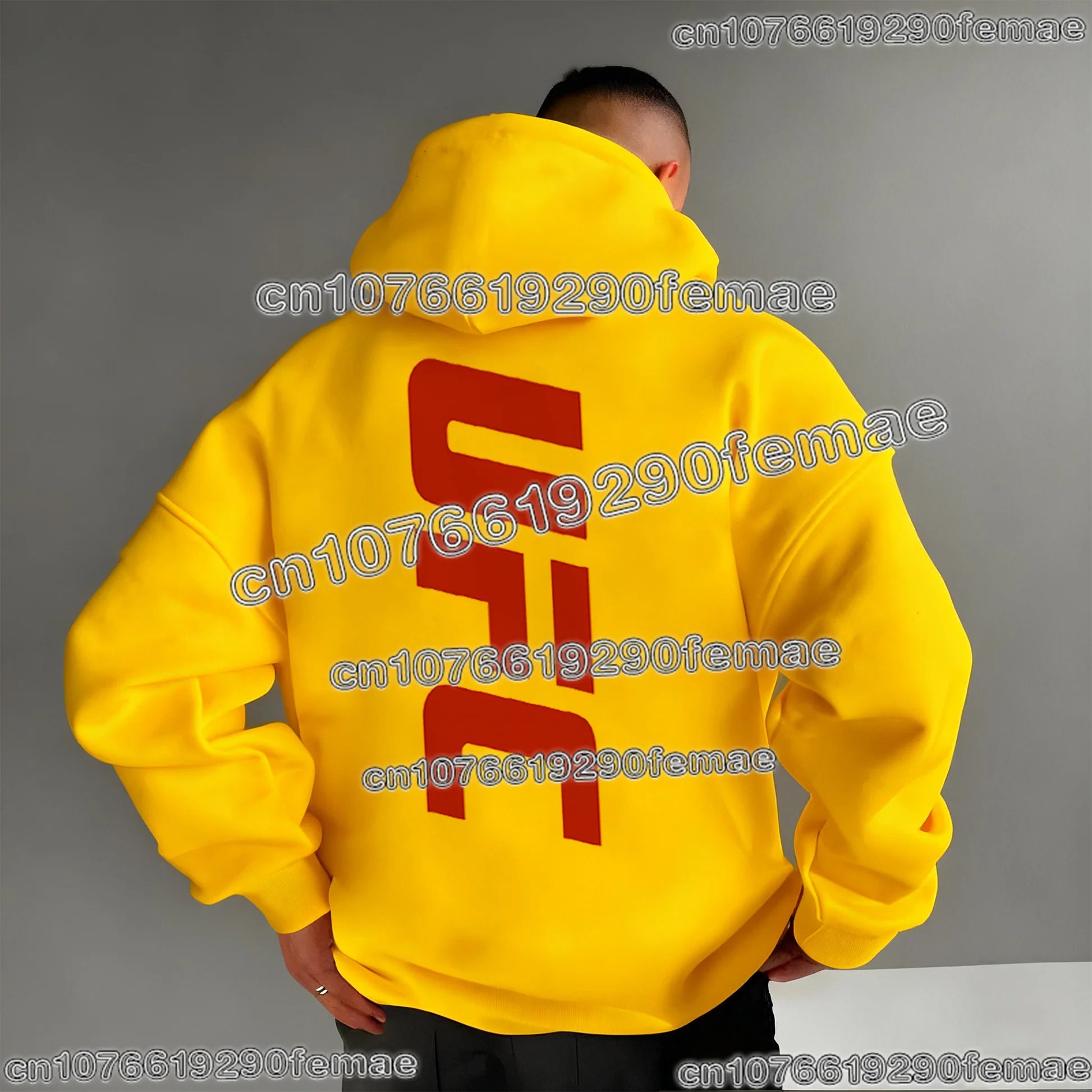 Men's Cotton Pullover Hoodie – Loose Fit Gym & Training Sweatshirt