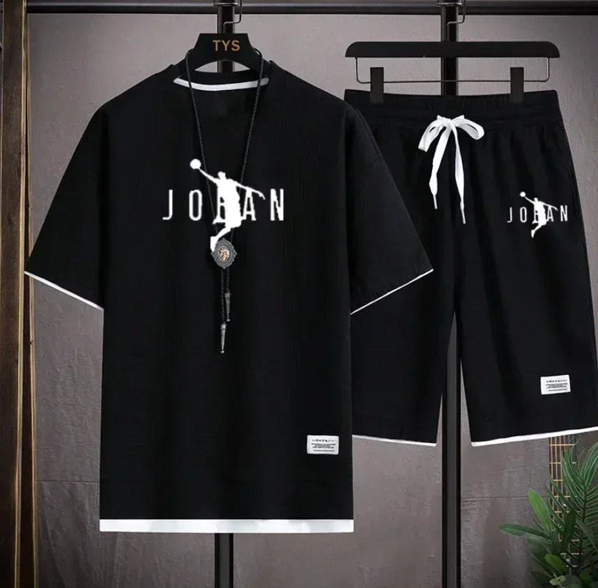 Summer men's suit brand new T-shirt clothing Designer clothing Fashion T-shirt blazer shorts 2-piece set