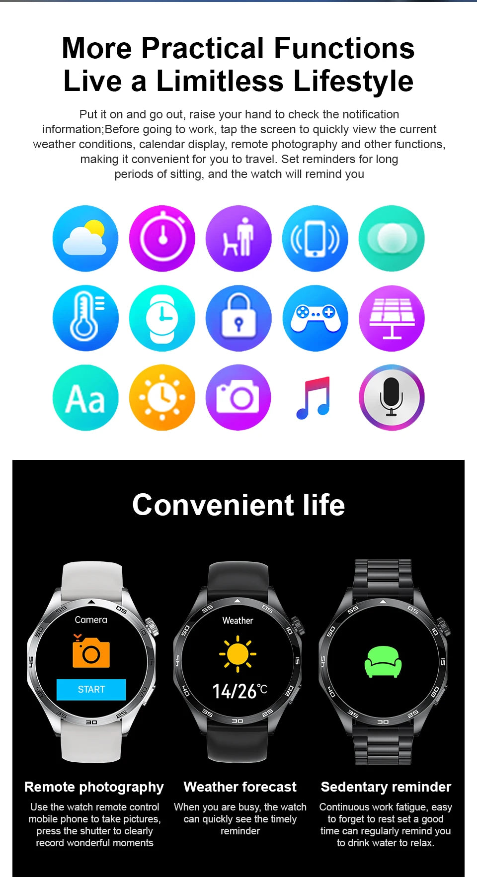 2026 Men New Smartwatch Bluetooth Call Waterproof Sports Fitness Smart Watches ECG Heart Rate Monitoring Health Smart Bracelets