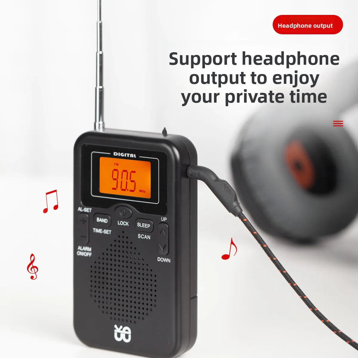 Emergency FM AM LED Screen small portable AA battery operated radio Mini Pocket Radio