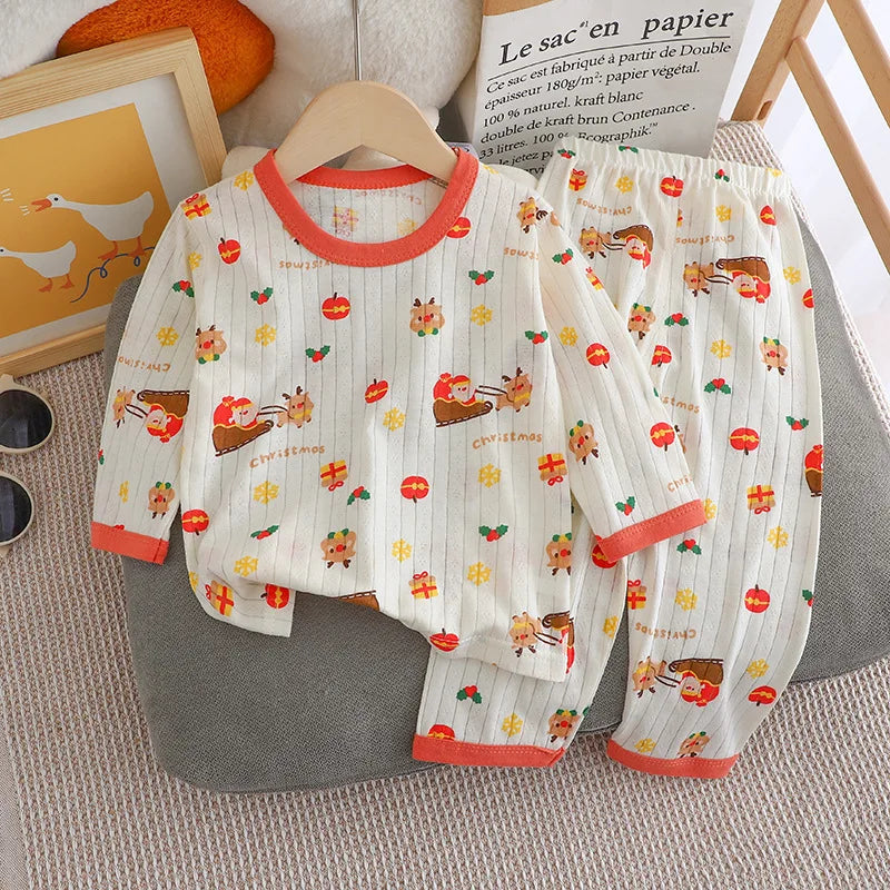 Child Boys Girls Pajamas Sets New Adorable 0-6Y Kids Clothes Loungewear Autumn Spring Baby Cotton Long Sleeve Sleepwear Outfit