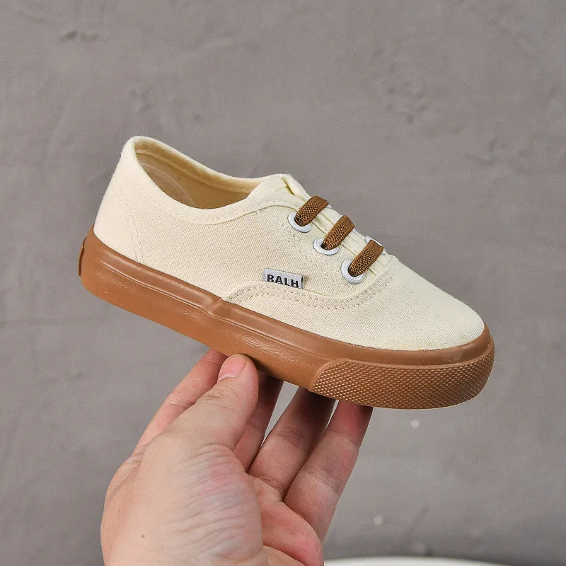 Kids' Unisex Canvas Lace-Up Casual Sneakers