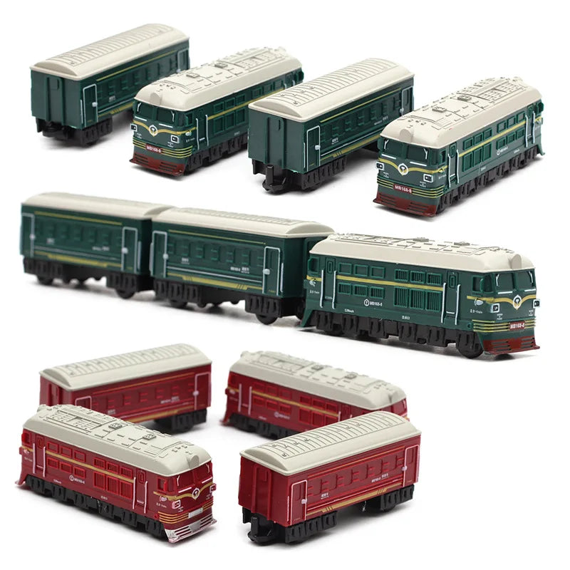 1:60 Retro train model Alloy Car Diecasts Metal Toy Model with Pull Back Function Vehicles for Child Gifts