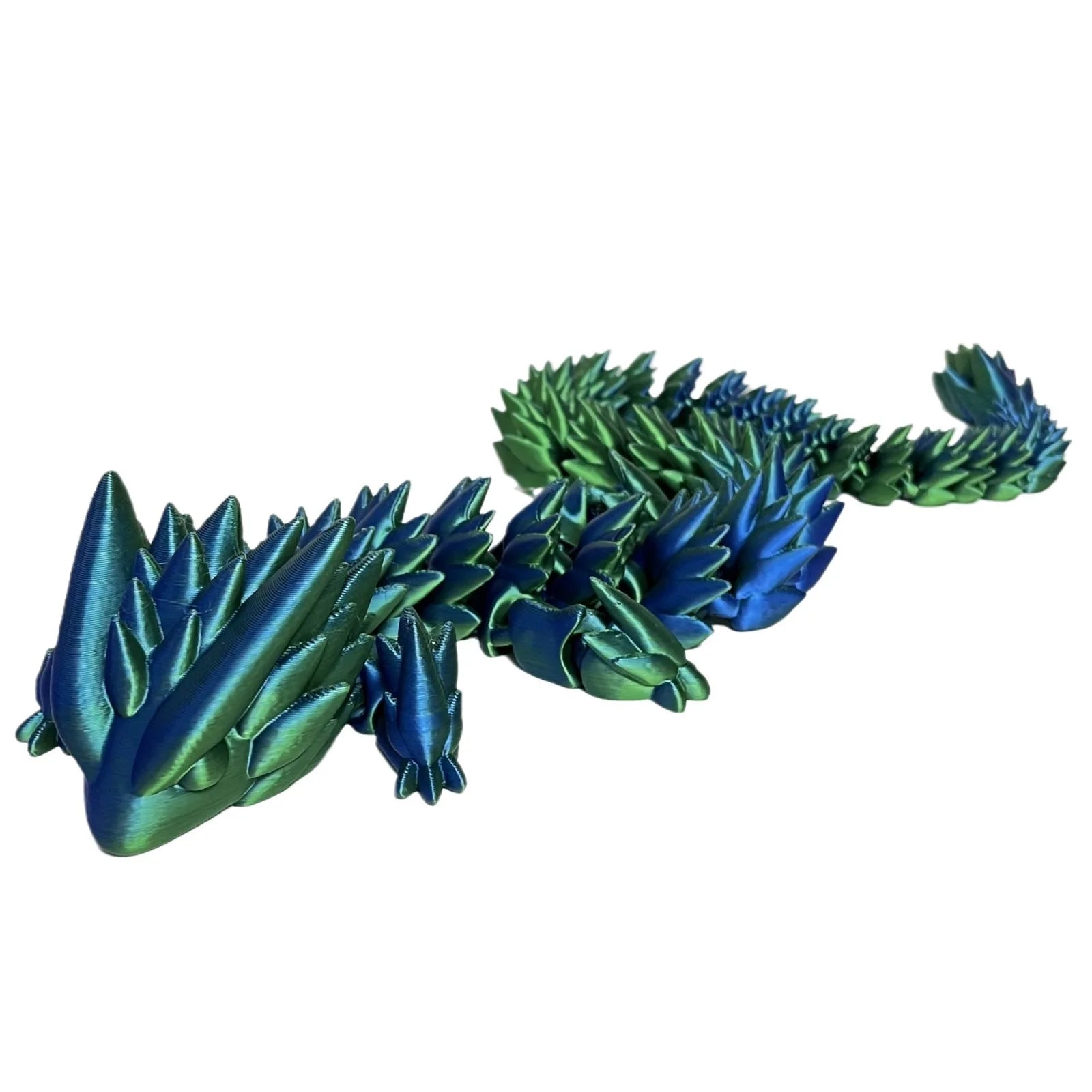 3D Printed Articulated Dragon Toy - Rotatable Desktop Decor