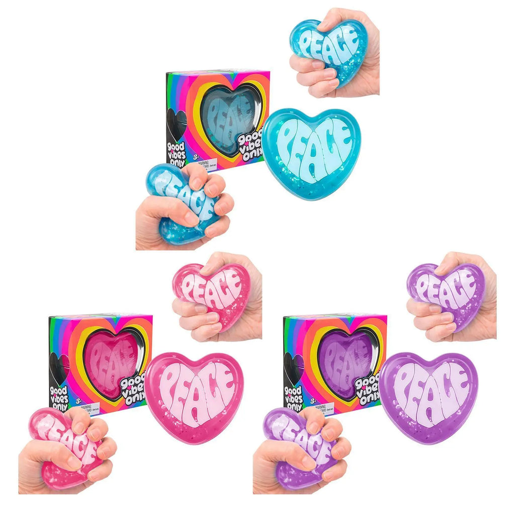 Needoh Heart Shape Squishy Stress Relief Toy | Soft & Portable Palm Fidget