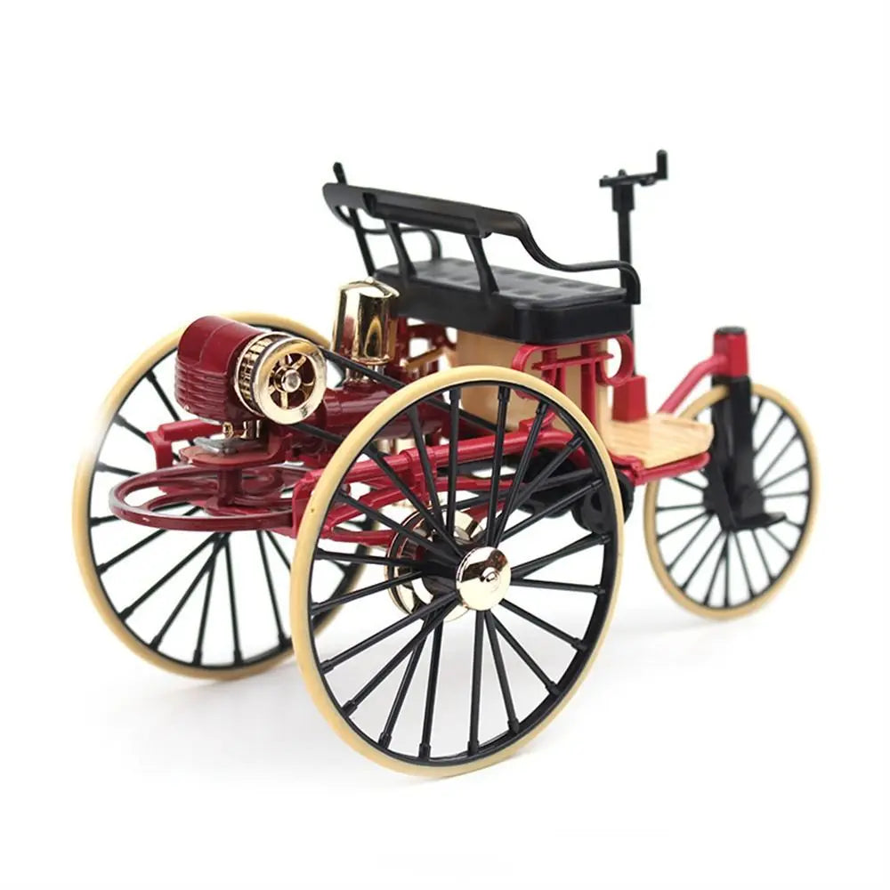Kids Toy Vintage Classic Tricycle Model Metal Diecast Three Wheeled Simulation Tricycle Toy 1:12 Alloy Model Collectibles Gift