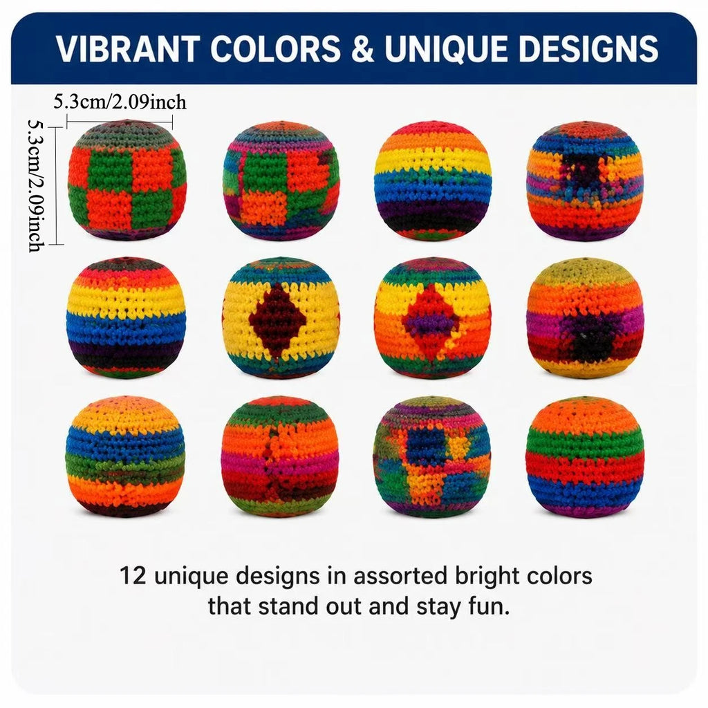 Soft Handmade Footbag Sacks Juggling Balls for Children Durable Sports Toy for Playground Activities