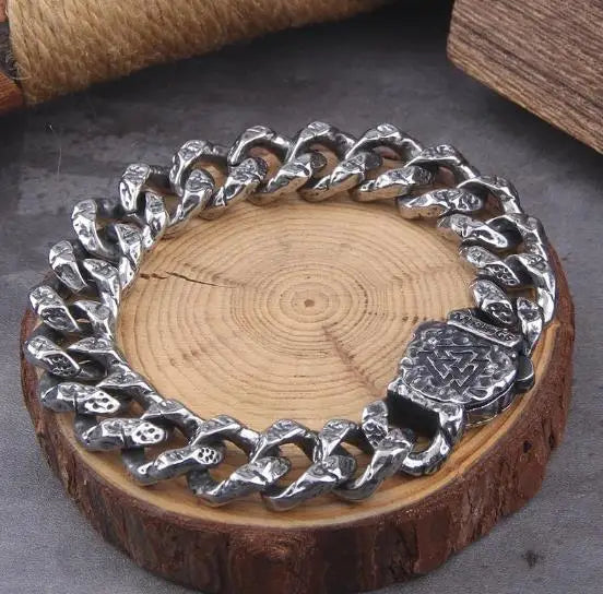 Viking Cuban Link Bracelet – 316L Stainless Steel Men's Chain Bracelet