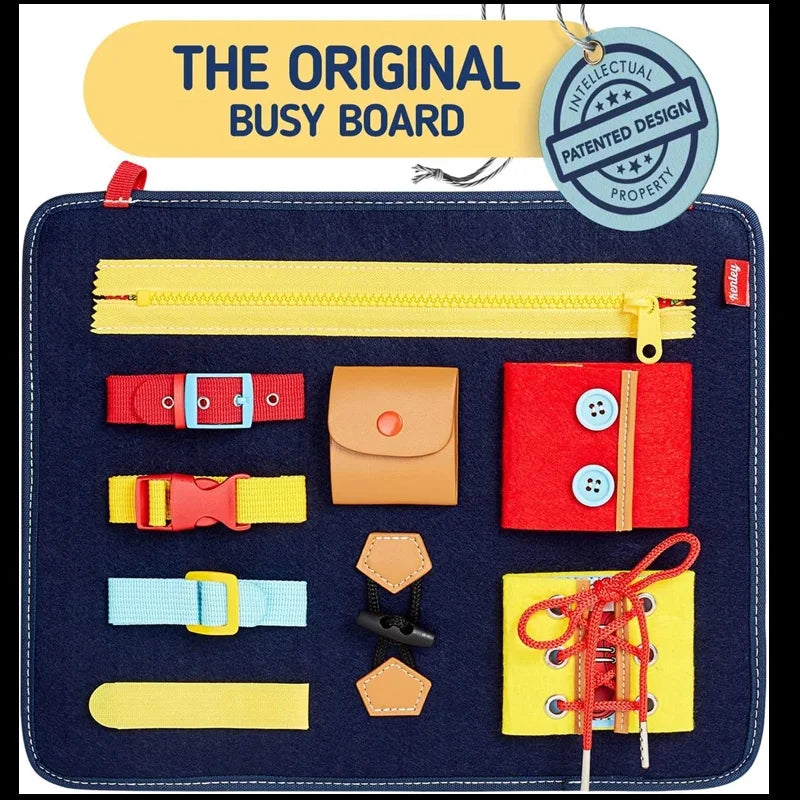 Montessori Busy Board for Toddlers | Sensory Learning & Fine Motor Skills Toy