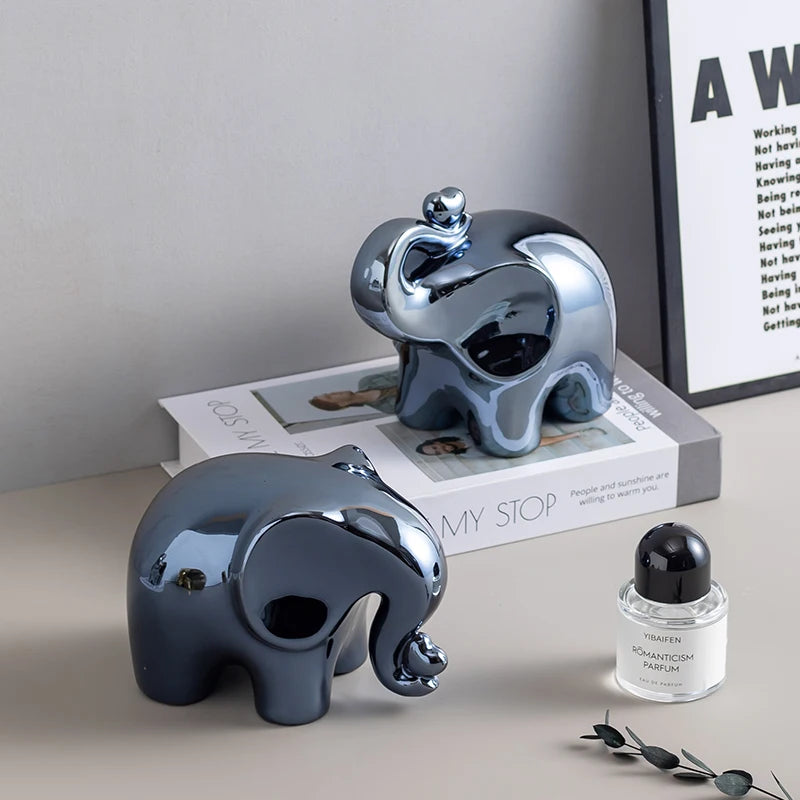 Ceramic Elephant Figurine