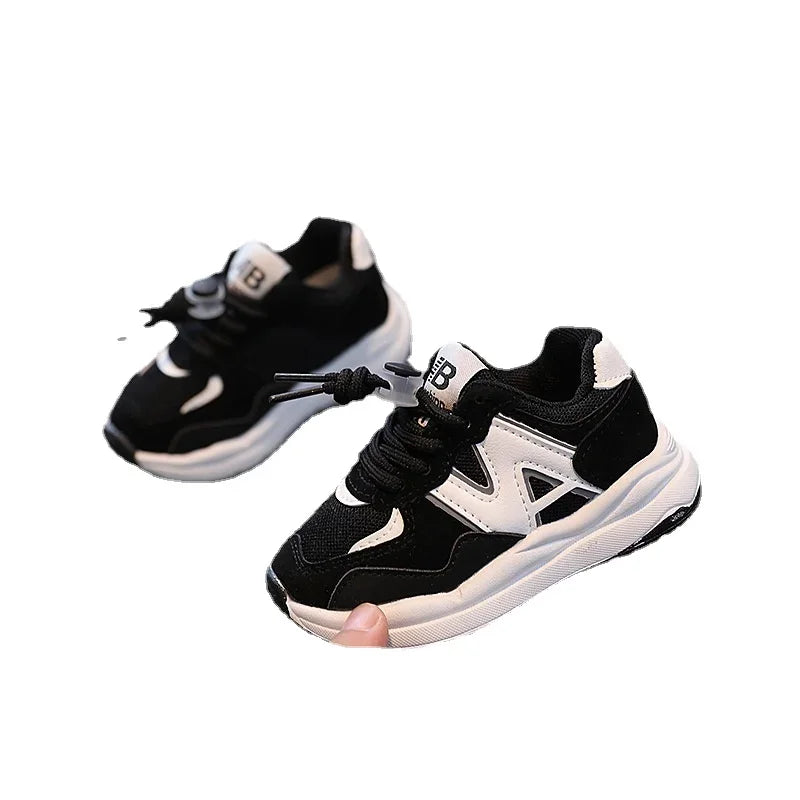 Kids' Unisex Breathable PU Leather Sport Running Sneakers