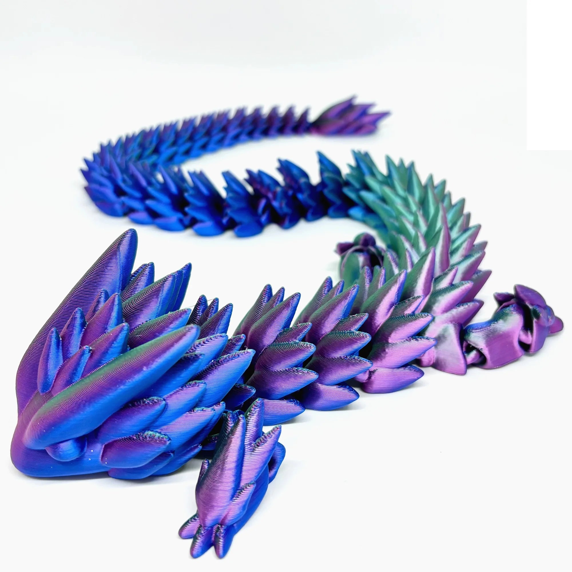 3D Printed Articulated Dragon Toy - Rotatable Desktop Decor