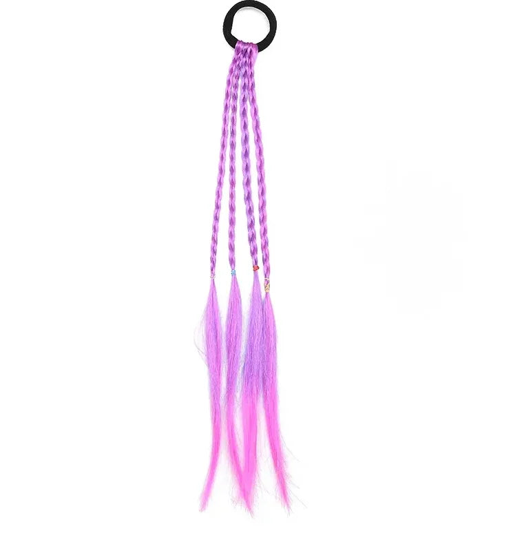 Korean Fashion Kids Wig Braids Girls Dirty Braid Hair Rope Children Gradient Barrettes Headwear Baby Kids Hair Accessories