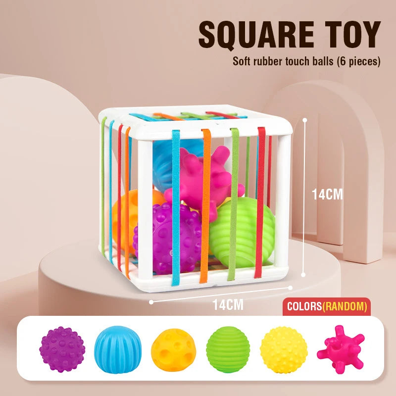 Montessori Baby Toys 18 Months+ | Colorful Sorting Blocks Sensory Learning Game