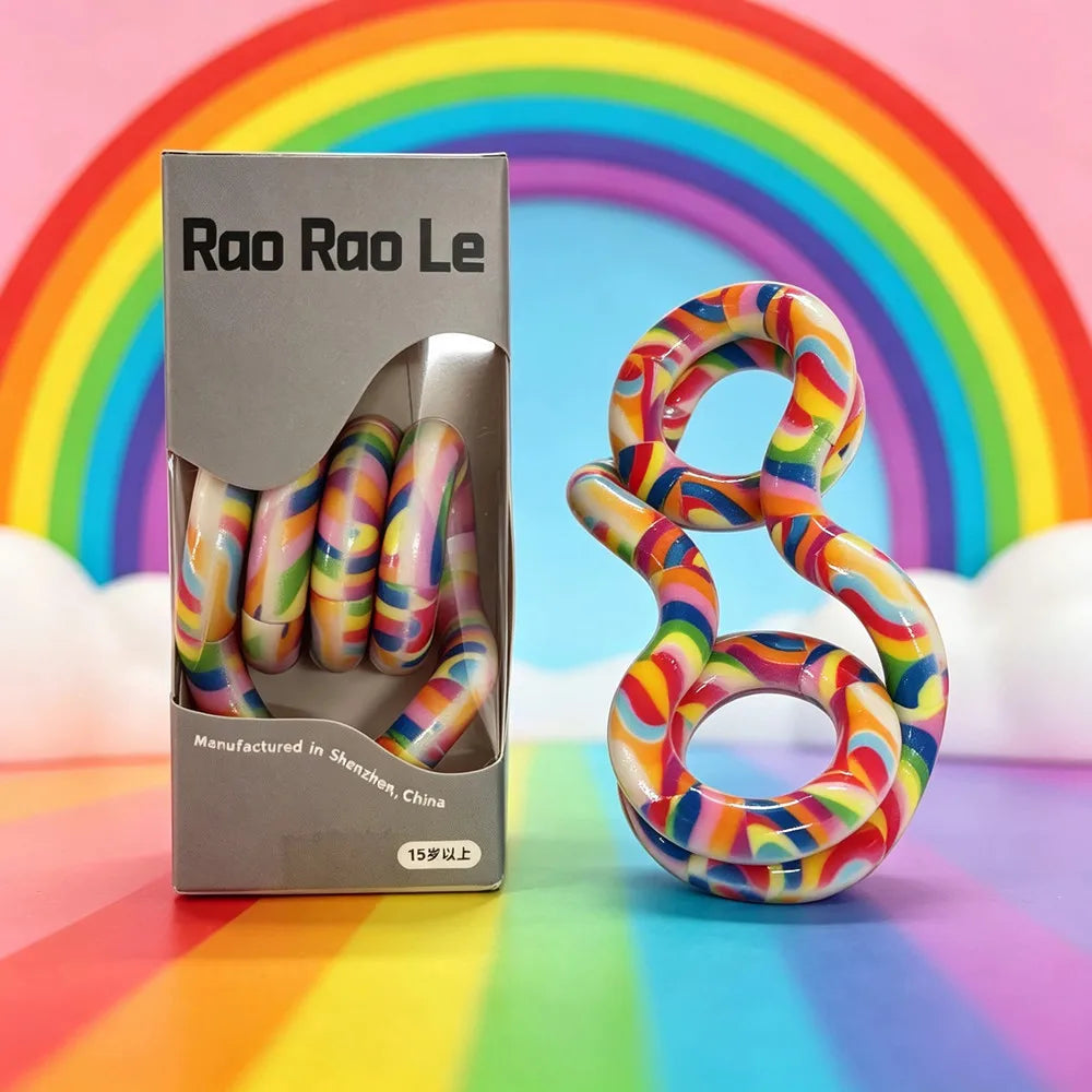 New 2026 Love Heart Tangle Fidget Toy BPA Free Squeeze Finger Rotating Focus Stress Relief Sensory Toy for ADHD Valentine Gift