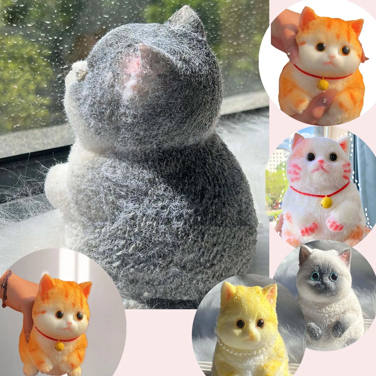 Simulated Fat Cat Stress Relief Pinch Toy Handmade Mini Cute Animal Desktop Ornaments Slow Rebound Squeeze Relaxation Toy