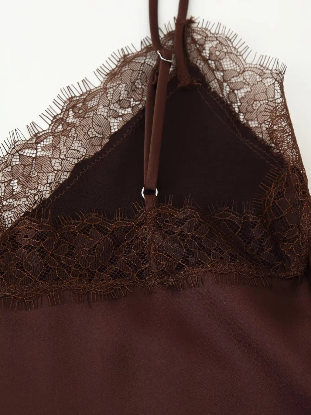 HH 2026 New Fashion Woman Lace Trim Sling Sleeveless V Collar Backless Mini Top Female Slim Fit Thin And Light Sexy Top