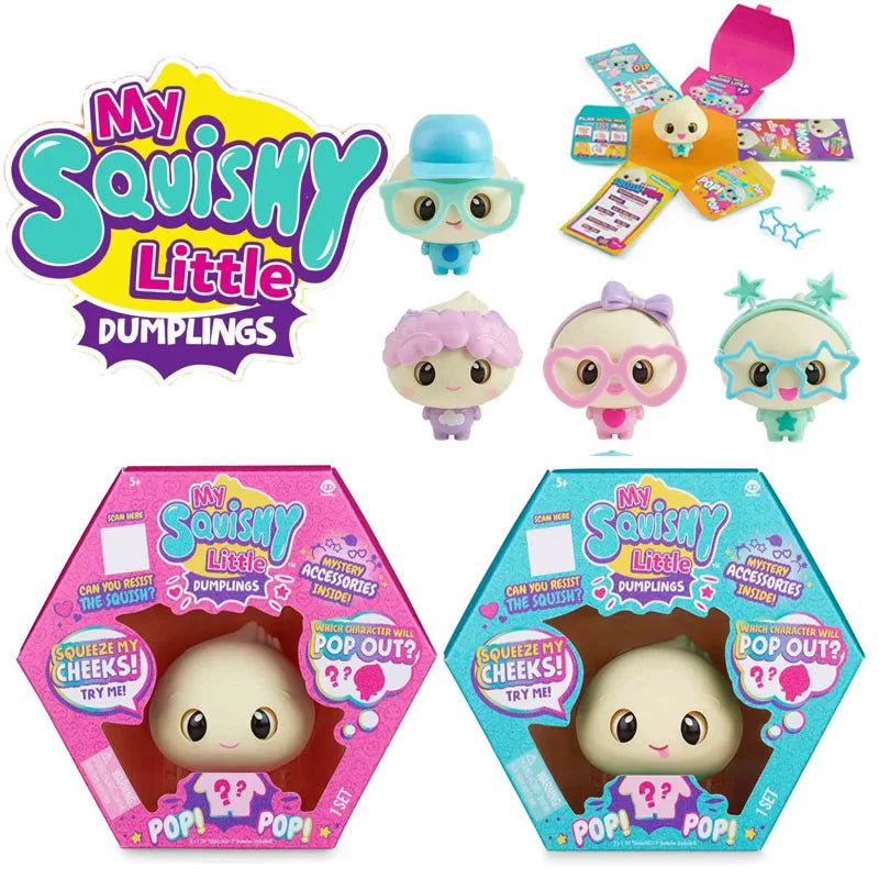 My Squishy Little Dumplings Interactive Doll Marshmallow Golden Cute Dumpling with Sound and Light Electronic Interactive Toys