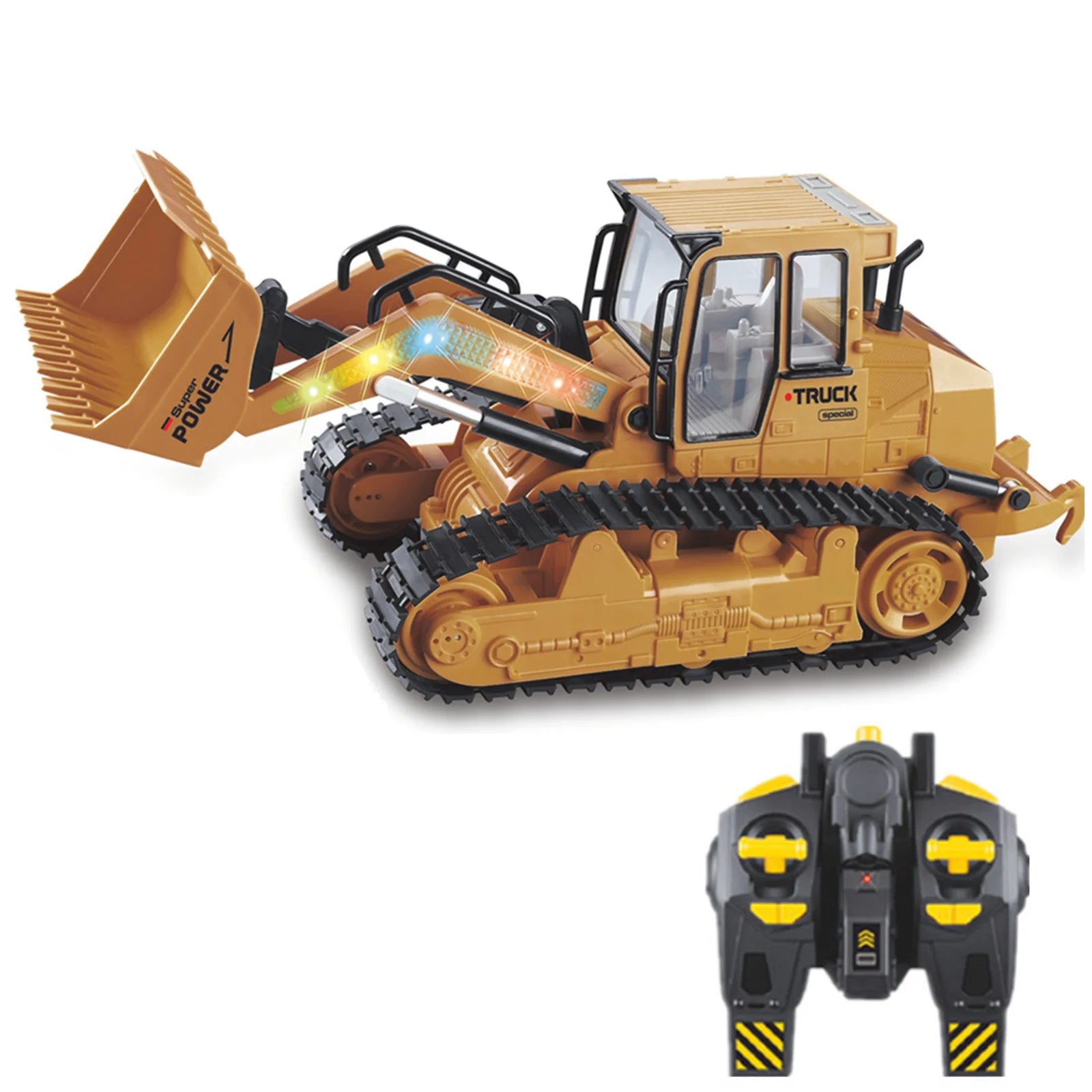 1: 12 remote-controlled excavator shovel remote-controlled construction bulldozer truck engineering vehicle series toy lights