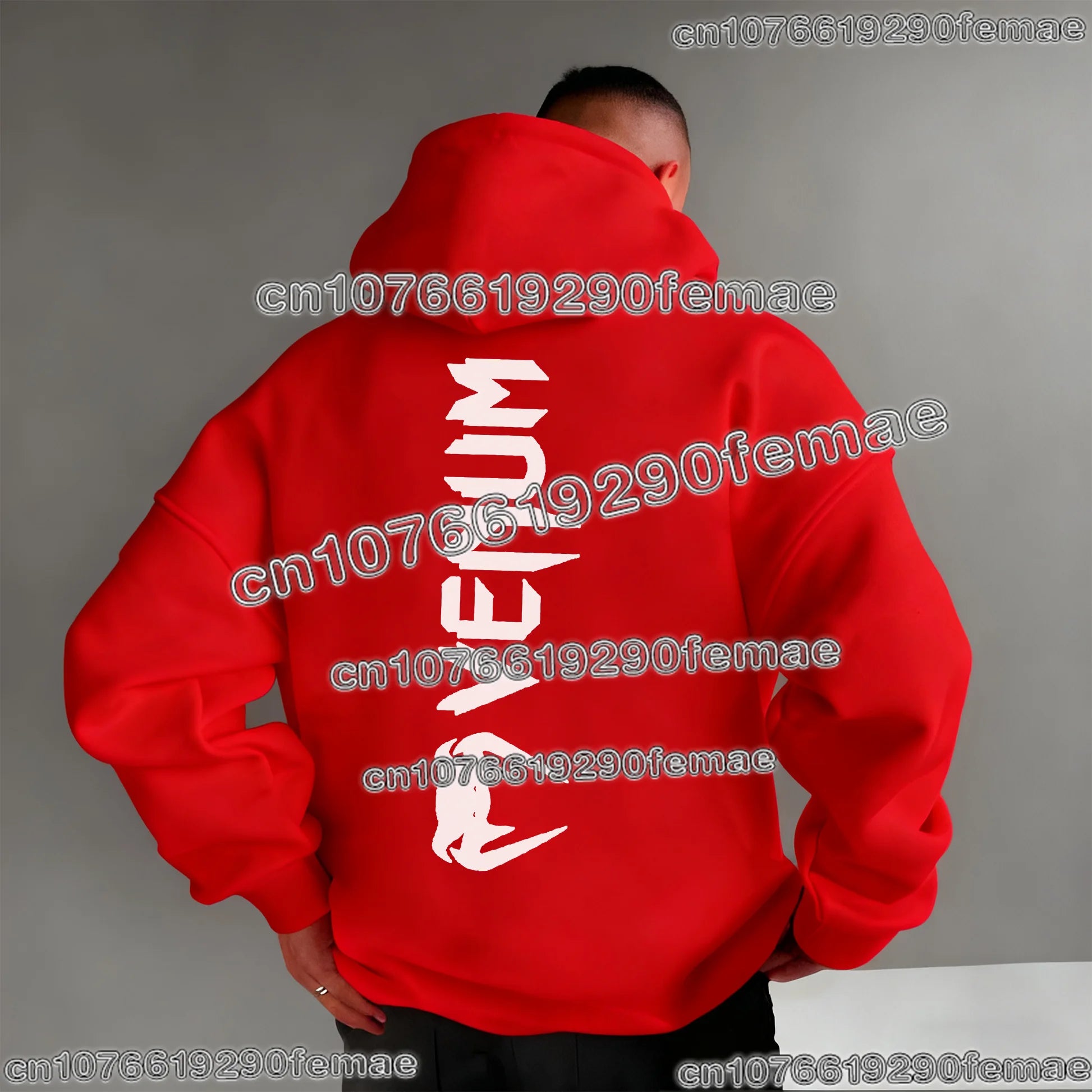 Men's Cotton Pullover Hoodie – Loose Fit Gym & Training Sweatshirt