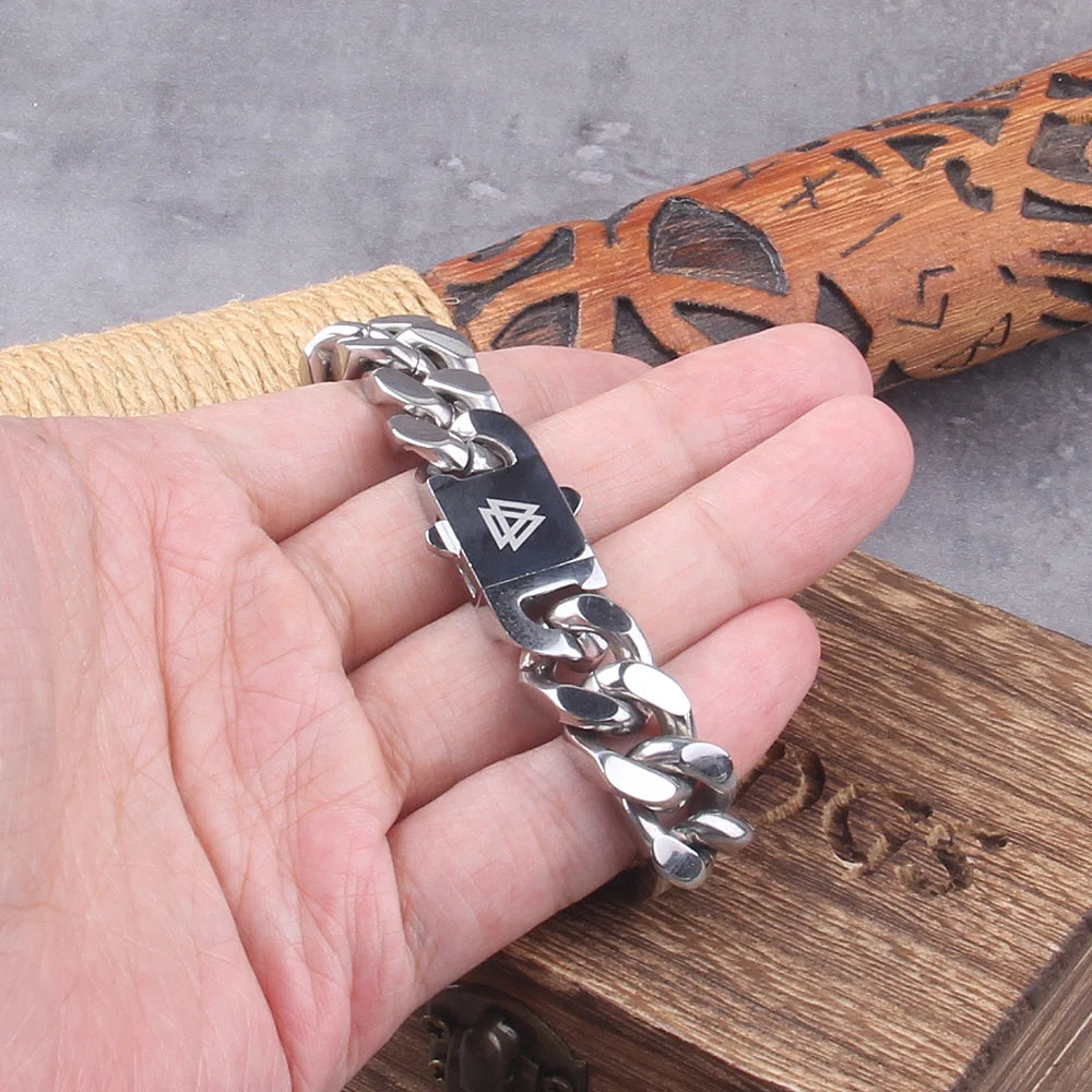 Viking Cuban Link Bracelet – 316L Stainless Steel Men's Chain Bracelet