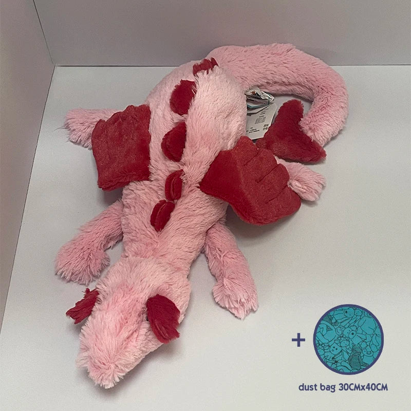 50cm Matcha Dragon and Scarlet Heart Dragon Plush Toys, Cute and Soothing Companion Plush Toys, Perfect for Holiday Gifts.