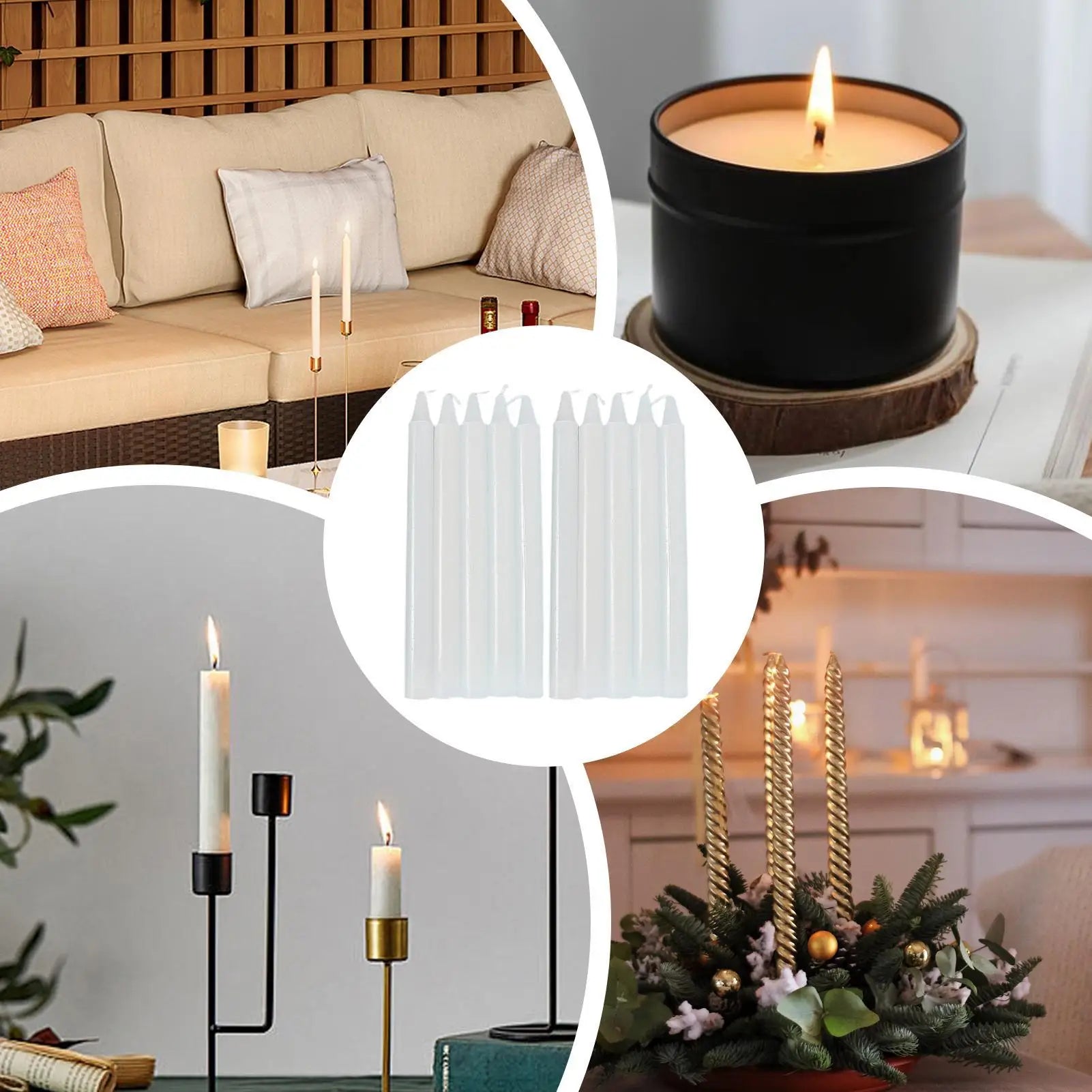 Long Burning Emergency Candles 10Pcs/set Smokeles Disaster Prevention Survival Candles Household Supplies For Power Outages