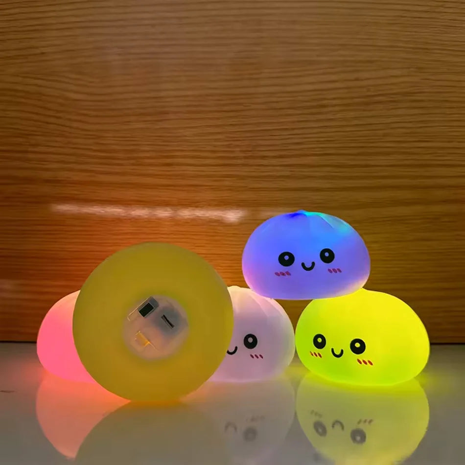 Dumplings Stress Relief Fidget Toys Bedroom Desktop Decoration Dumpling Vinyl Doll Night Light Luminous Toy Surprise Girl Gift