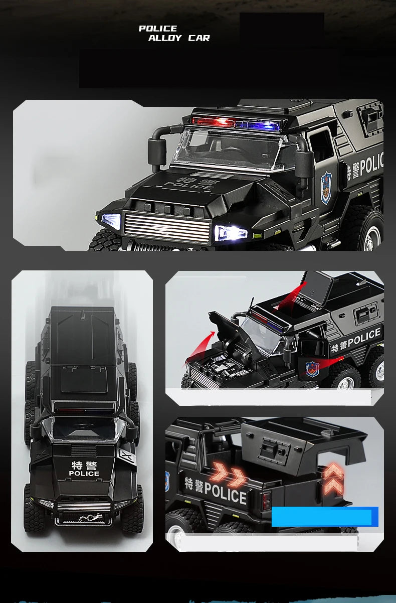 1:32 Alloy Car Model Diecasts & Toy WAT City Police Truck Model Diecast Vehicles Toy Cars Kid Toys For Children Gifts Boy Toy