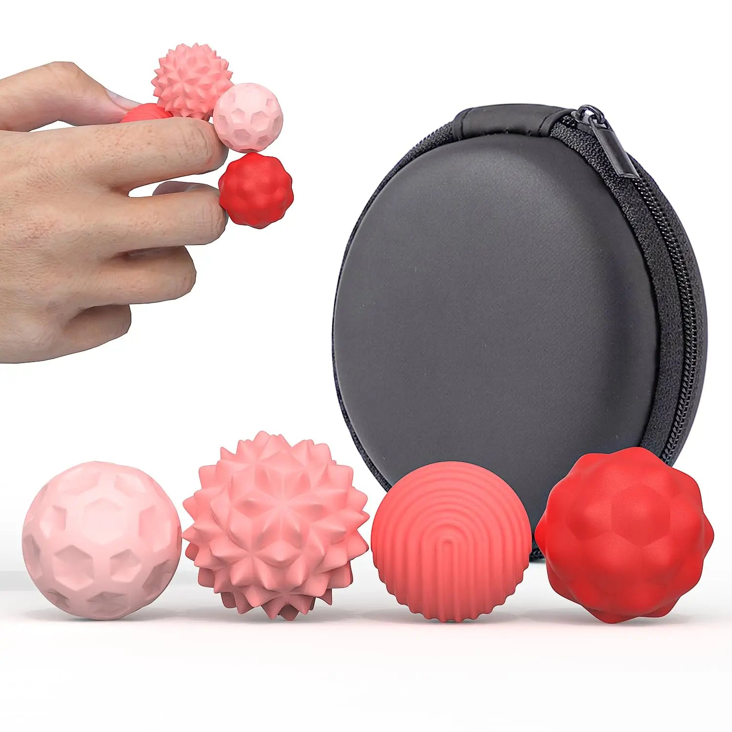 Magnetic Balls Fidget Sensory Toys Stress Relief for Adults Kids Fidget Textured Magnetic Balls with Silicone Shell Desk Toys
