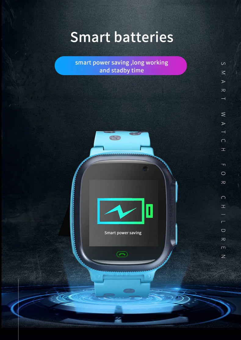 Kids Smart Watch 2026 Men Women 1.44 Inch HD Screen SOS GPS LED Flashlight Two-Waycalling Mathematical Calculation Smartwatch