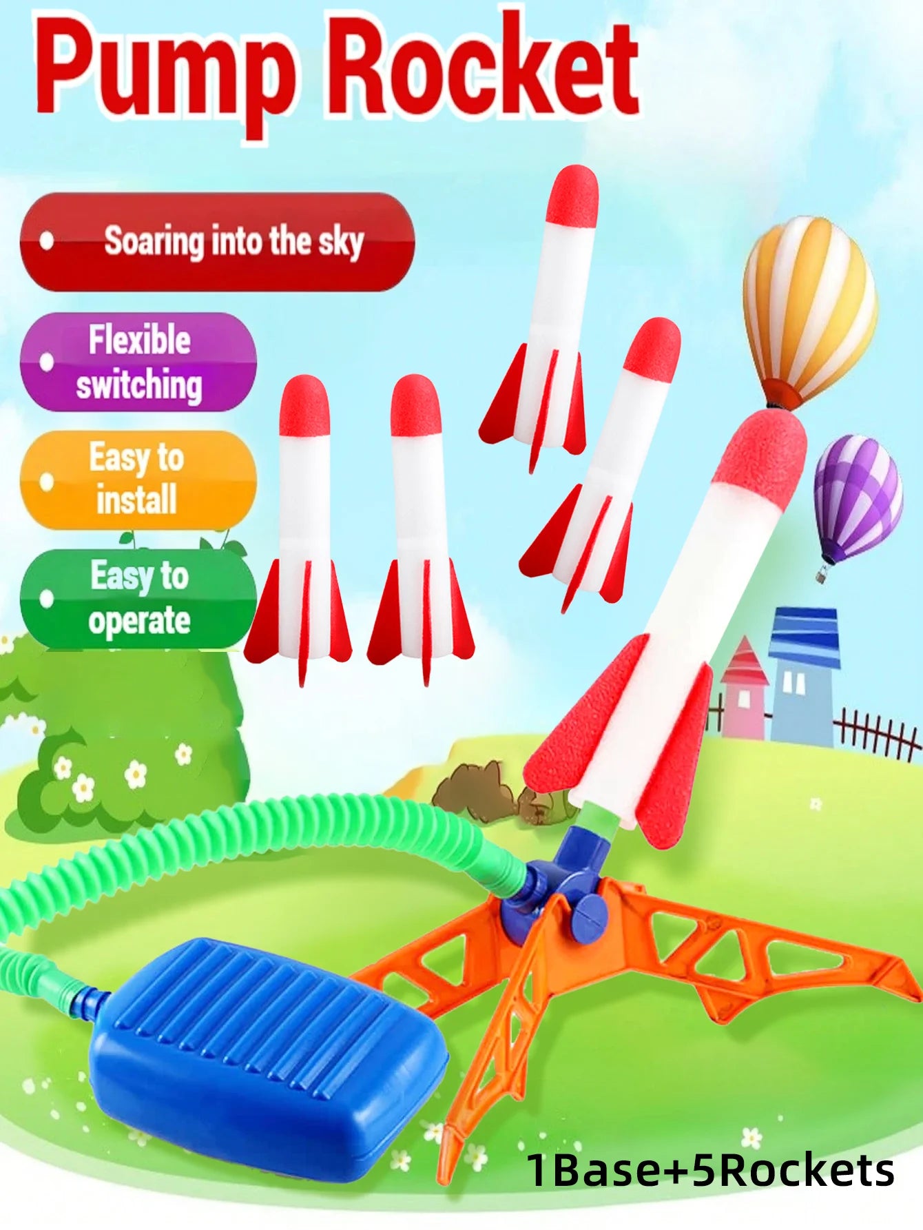 Kids Foam Rocket Pedal Launcher – Outdoor Jump & Fly Toy