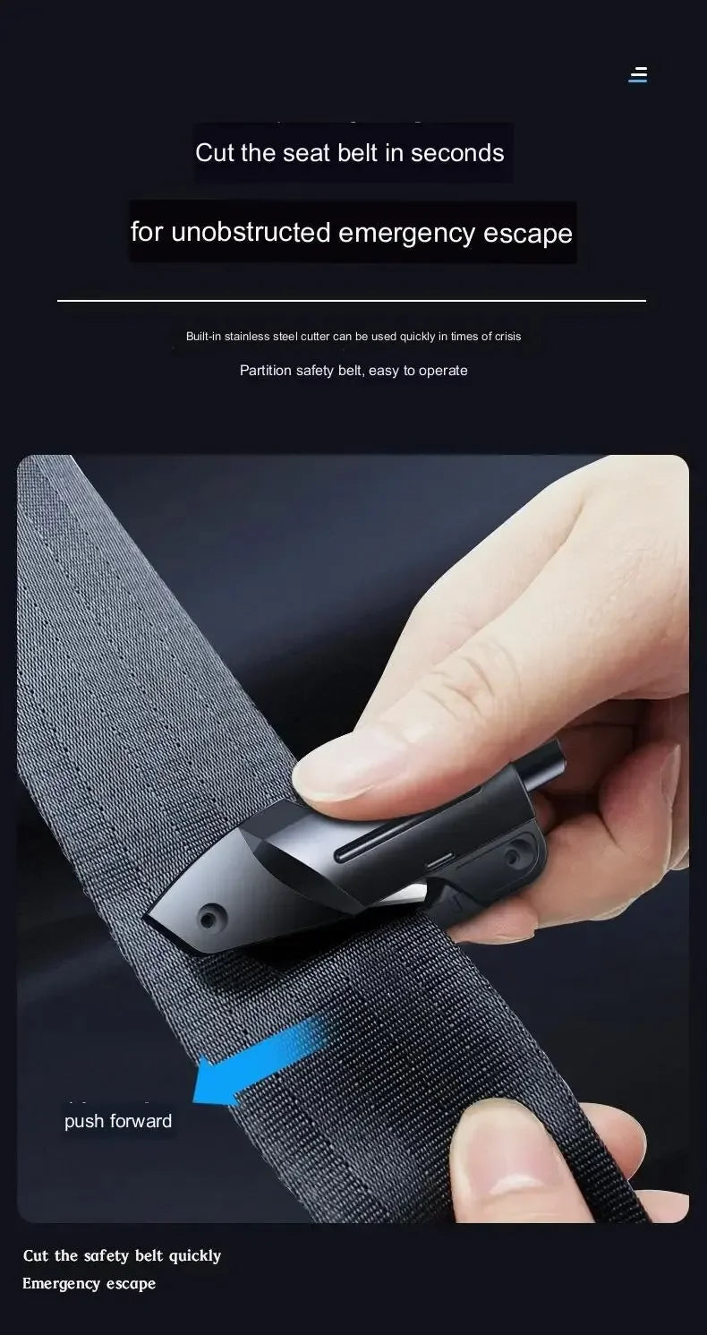 Emergency Escape Tool A5 Model Car Window Breaker with Seat Belt Cutter for Auto Safety and Life Saving Rescue Situations