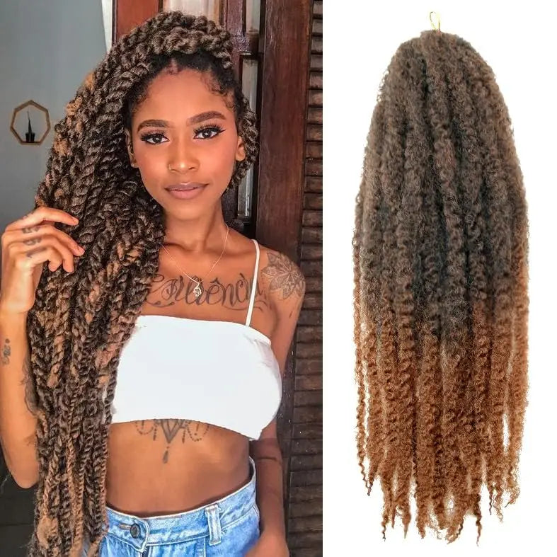 Brazilian Curly Braids Crochet Twist Hair 20inches 4Packs Afro Kinky Curly Braiding Hair Synthetic Water Wave Braid Hair