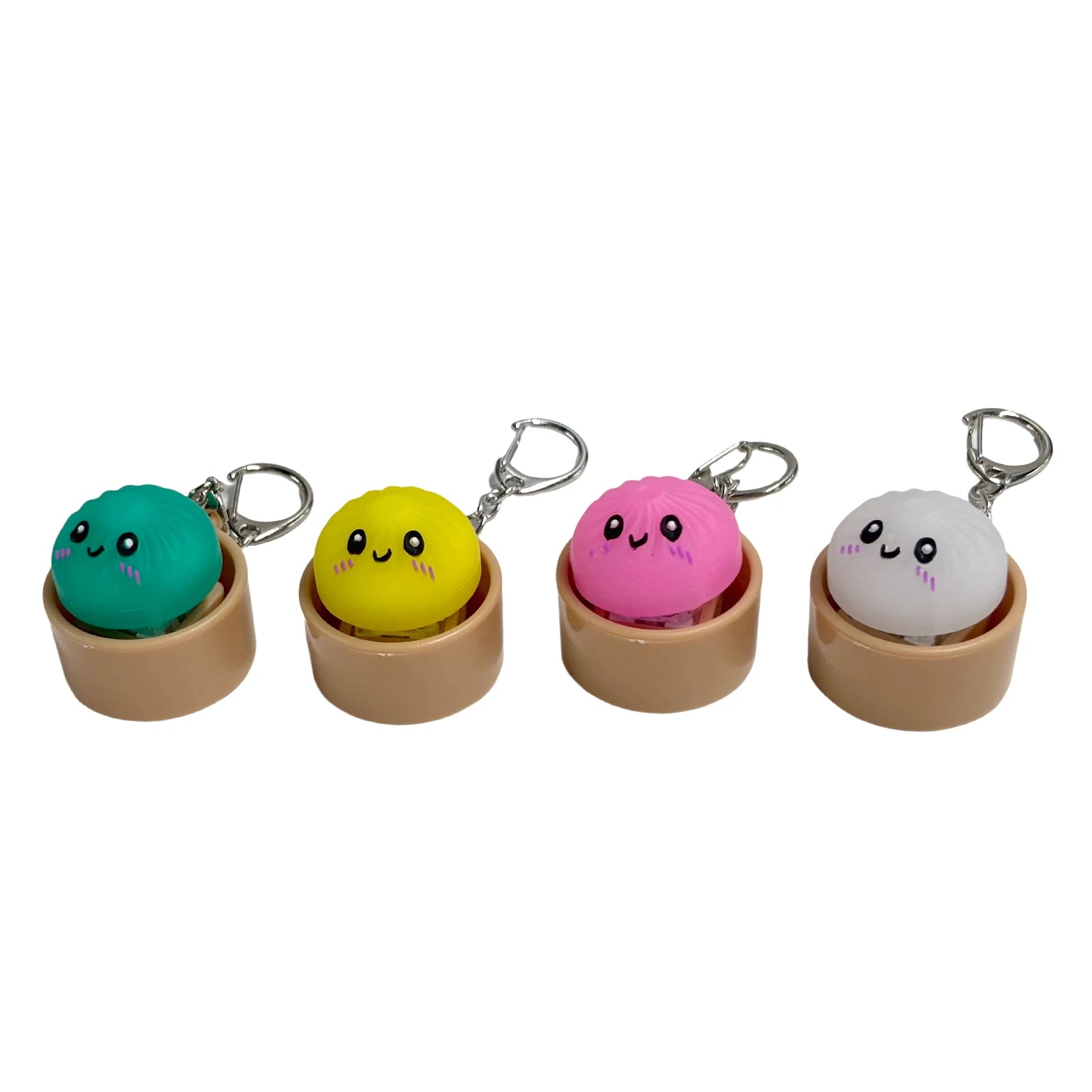 Dumpling Keyboard Clicker Fidget Keychain | Stress Relief Toy | 4, 6 or 12 Pack