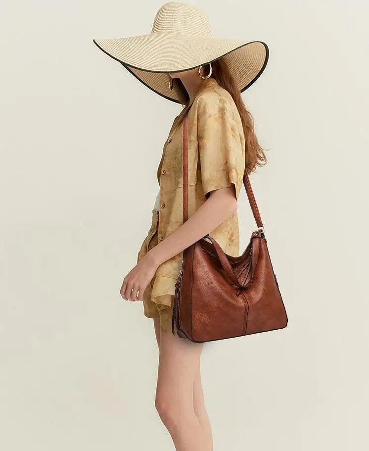 Women's Large Hobo Bucket Shoulder Bag
