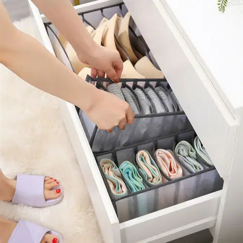 Underwear Drawer Organizer Storage Box Foldable Closet Organizers Drawer Divider Storage Boxes For Underpants Socks Bra