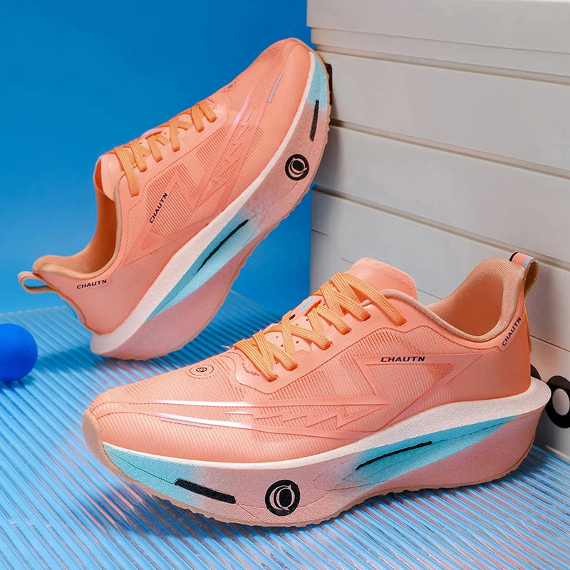 2026Running Shoes Carbon Board Men Speciality Marathon Sports Breathable Lightweight Women's Comfortable Nonskid Chunta Sneakers
