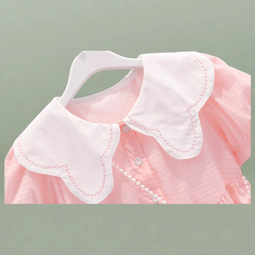 Toddlers Dresses For Girls Children's Dress Summer Cotton Kids School Costumes Short Sleeve Baby  4 5 6 8 9 10 12 Years