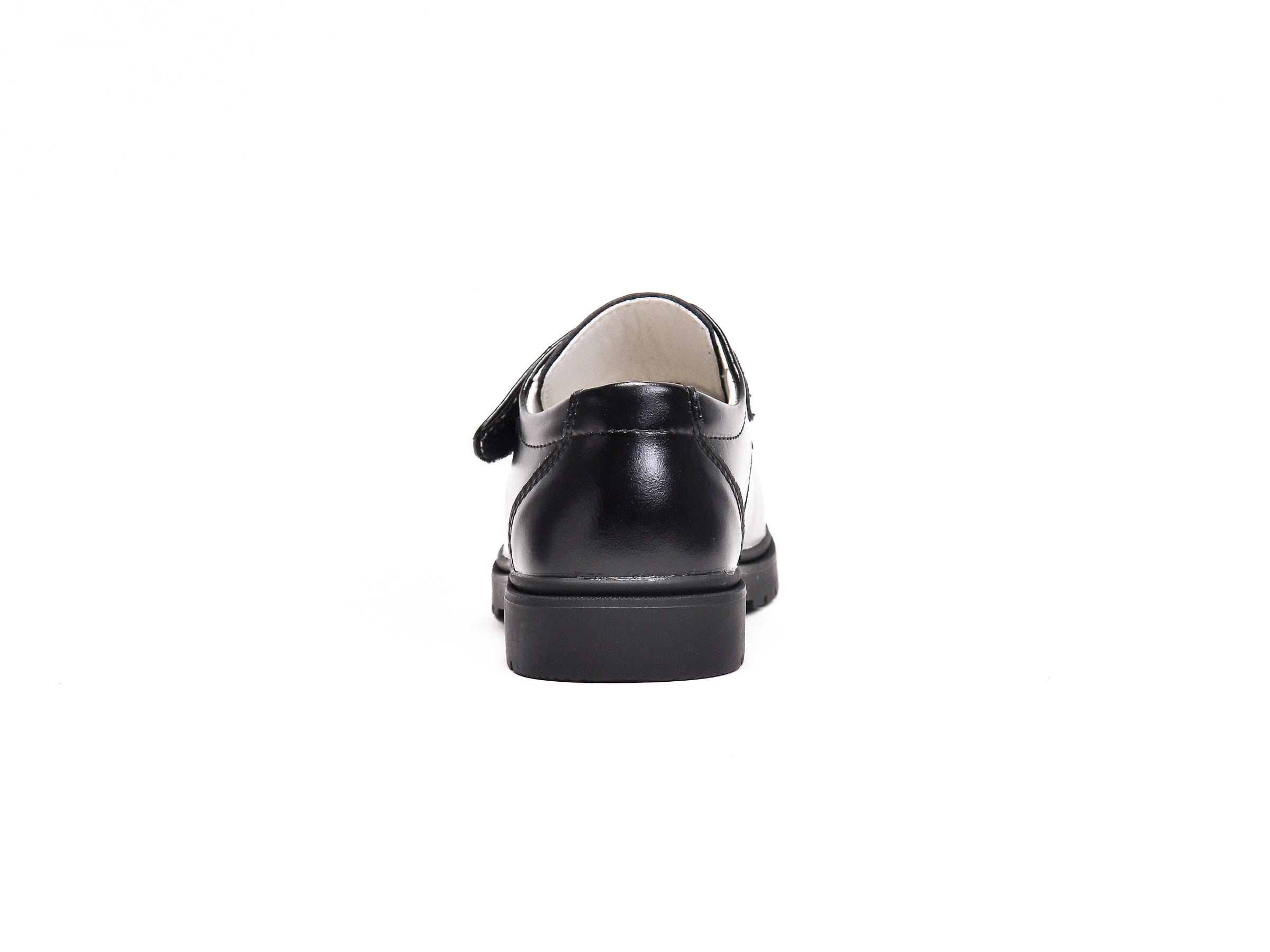 Kids' Black PU Leather School Shoes