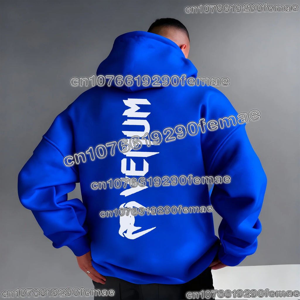 MMA 2026 Men Cotton Hoodie Fitness Training Sweatshirt Loose Fit Comfortable Sportswear for Daily Boxing Fighting Gym